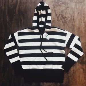 NWT Calvin Klein Striped Pullover with Hood
